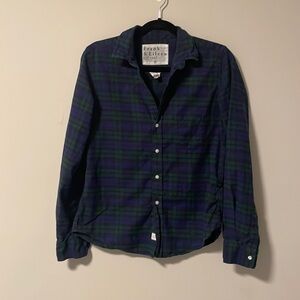 Frank and Eileen Barry Tailored Button Up Shirt in Flannel size small